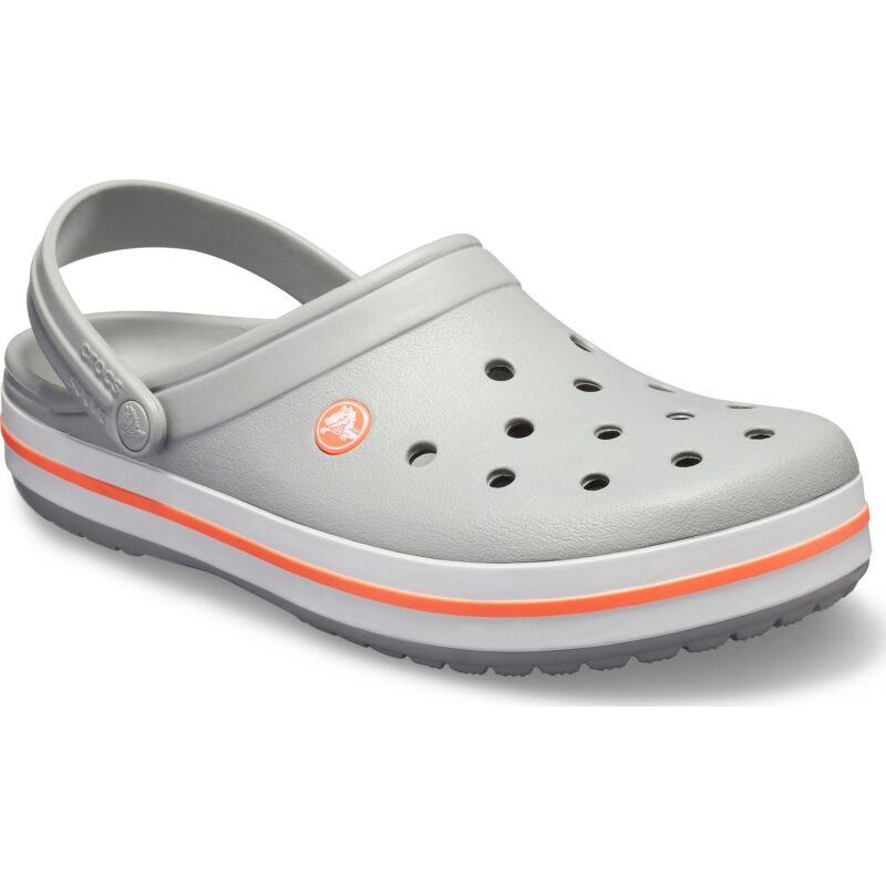 Crocs™ Crocband™ Light Grey/Bright Coral