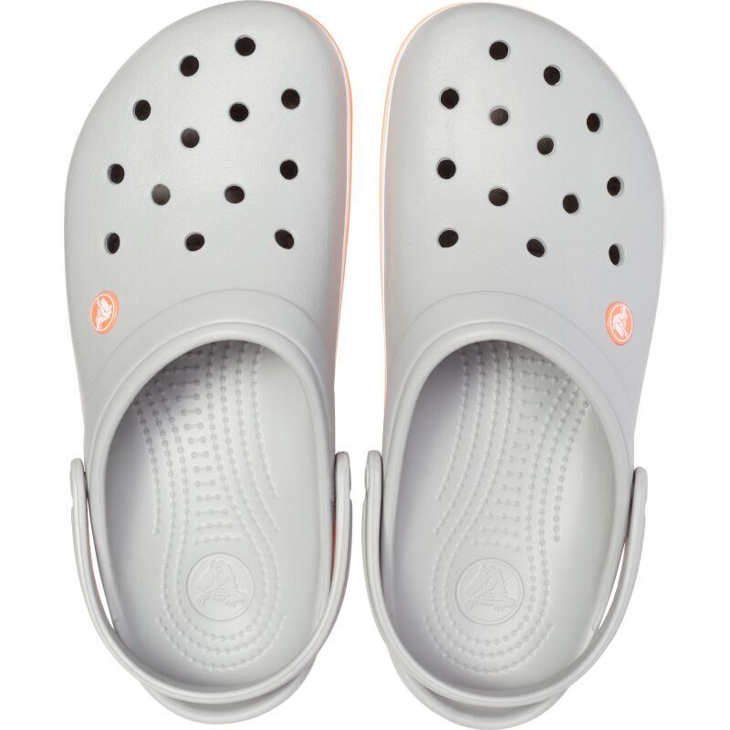 Crocs™ Crocband™ Light Grey/Bright Coral