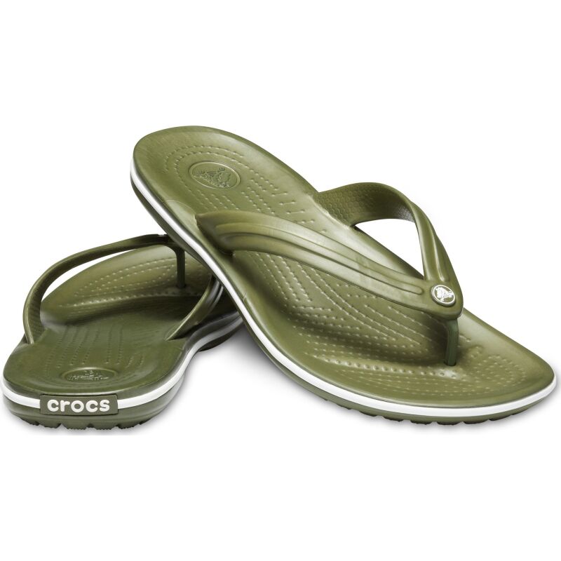 Crocs™ Crocband Flip Army Green/White