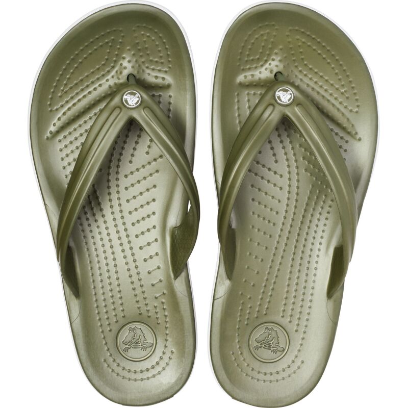Crocs™ Crocband Flip Army Green/White