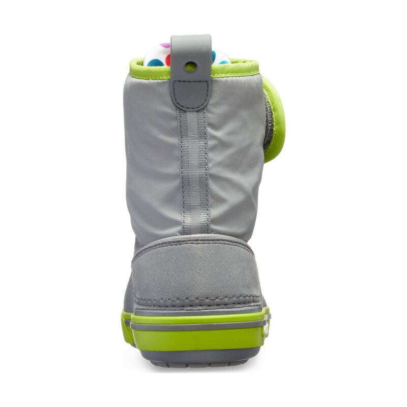 Crocs™ Kids' Crocband II.5 Gust Boot Charcoal/Volt Green