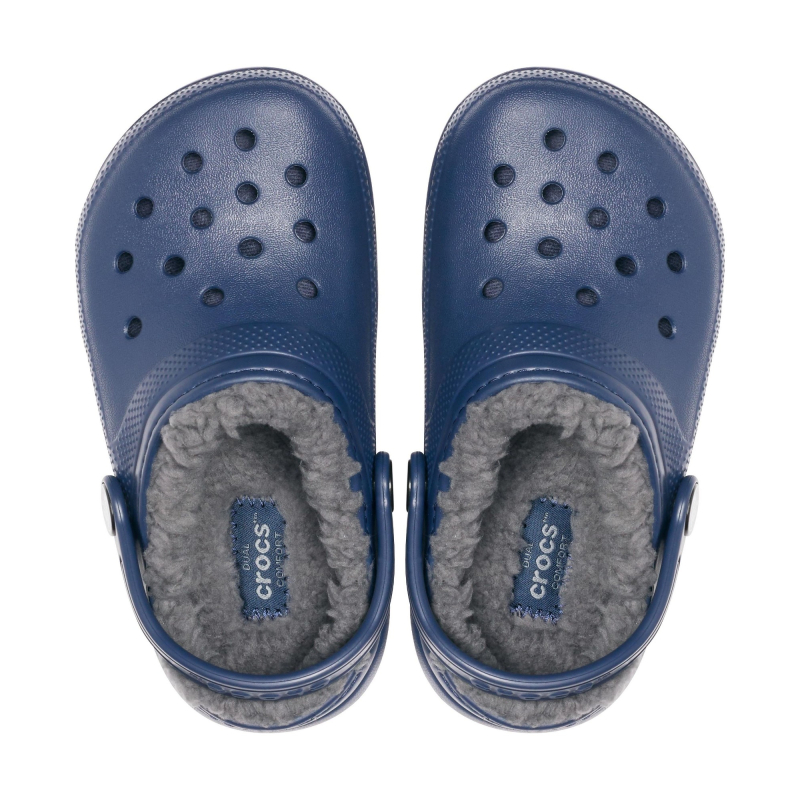 Crocs™ Kids' Classic Lined Clog Navy/Charcoal