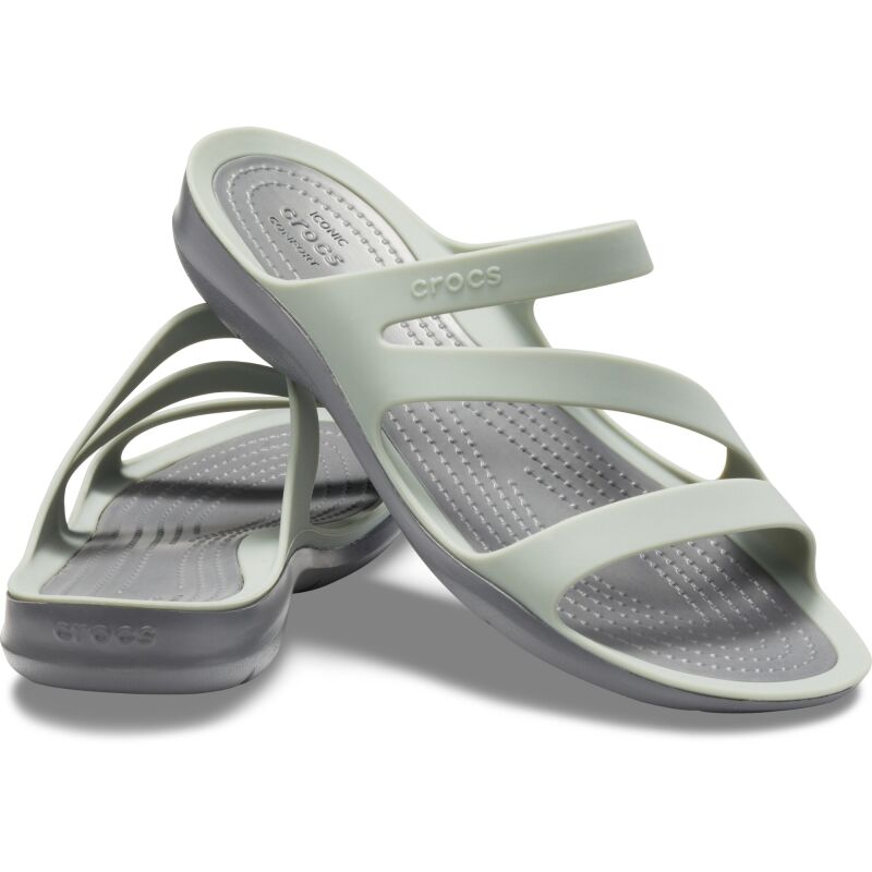 Crocs™ Women's Swiftwater Sandal Dusty Green/Charcoal