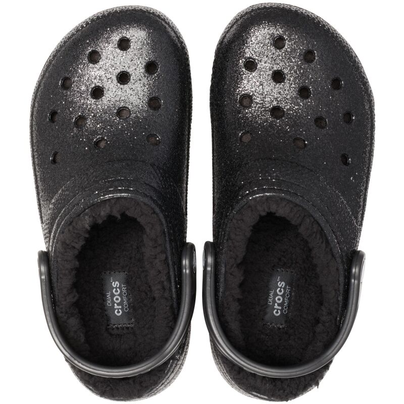 Crocs™ Classic Glitter Lined Clog Black/Black