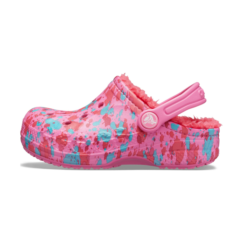 Crocs™ Baya Printed Lined Clog Kid's Pink Lemonade/Poppy