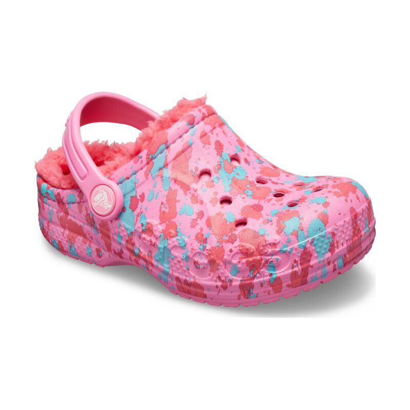 Crocs™ Baya Printed Lined Clog Kid's Pink Lemonade/Poppy