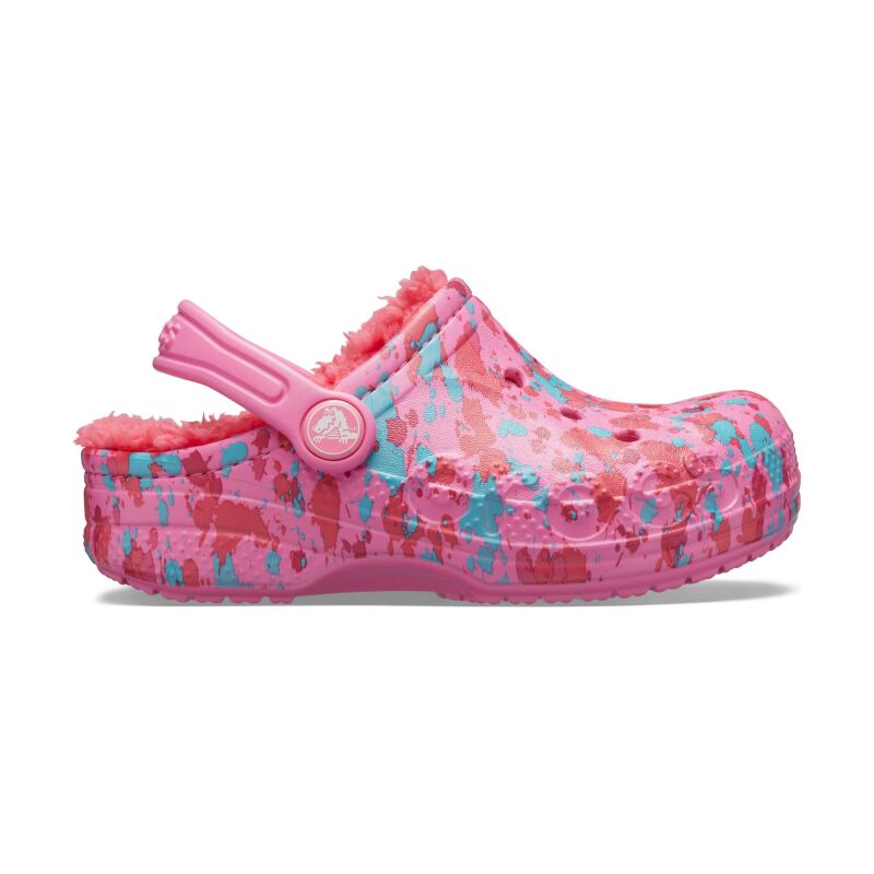 Crocs™ Baya Printed Lined Clog Kid's Pink Lemonade/Poppy
