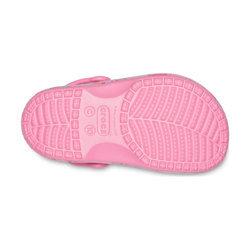 Crocs™ Baya Printed Lined Clog Kid's Pink Lemonade/Poppy