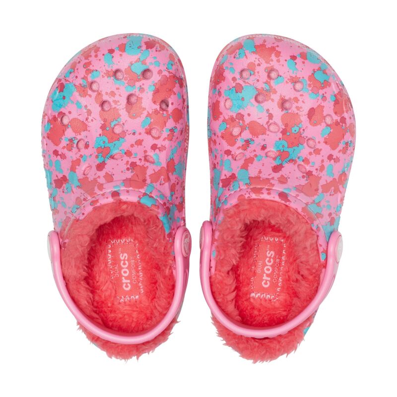 Crocs™ Baya Printed Lined Clog Kid's Pink Lemonade/Poppy