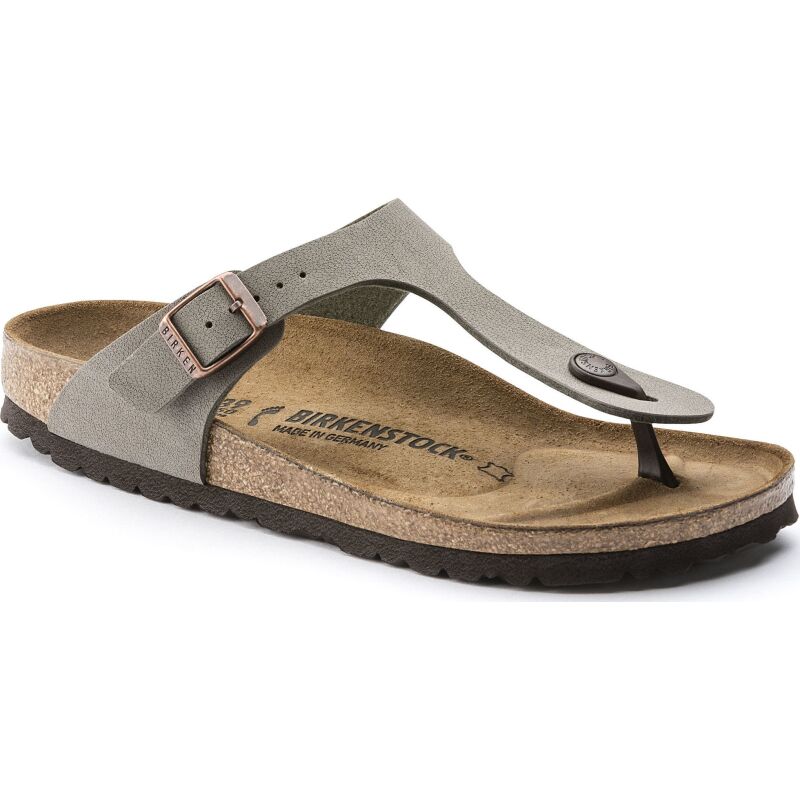 Birkenstock Gizeh Birko-Flor Nubuck Stone Regular