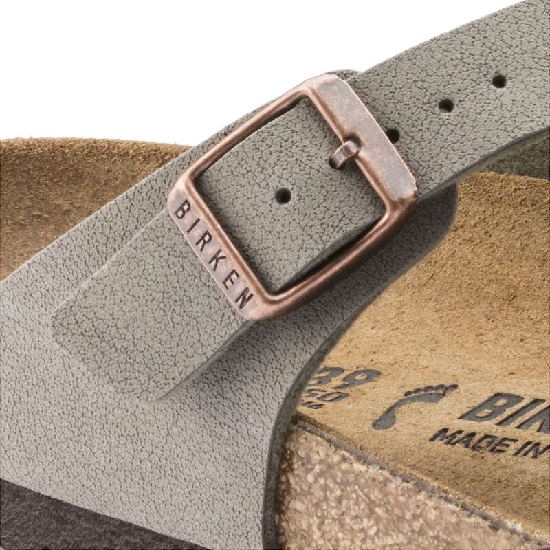 Birkenstock Gizeh Birko-Flor Nubuck Stone Regular