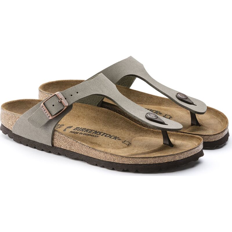 Birkenstock Gizeh Birko-Flor Nubuck Stone Regular