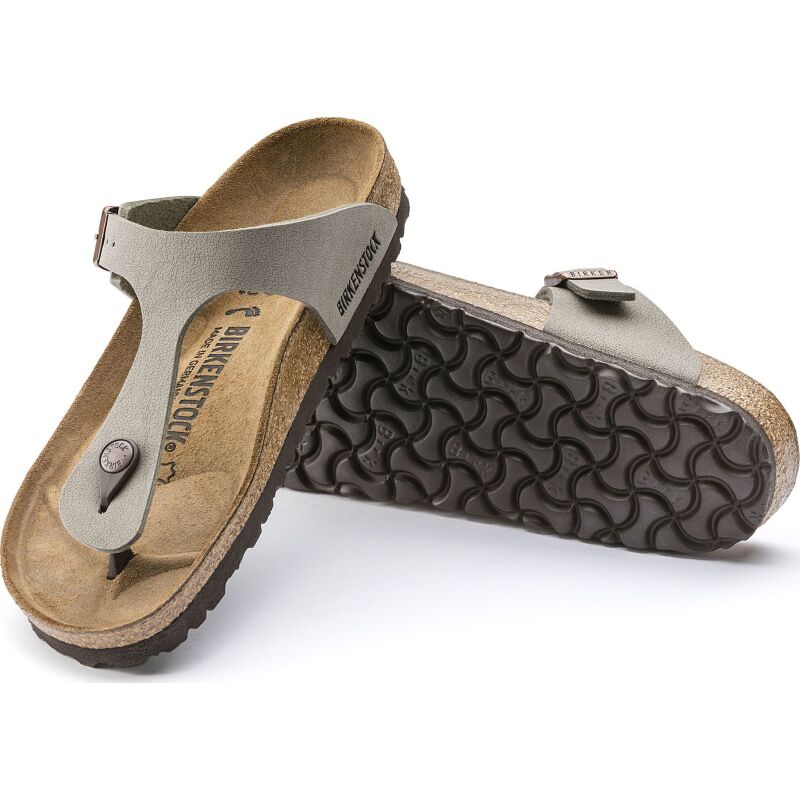 Birkenstock Gizeh Birko-Flor Nubuck Stone Regular