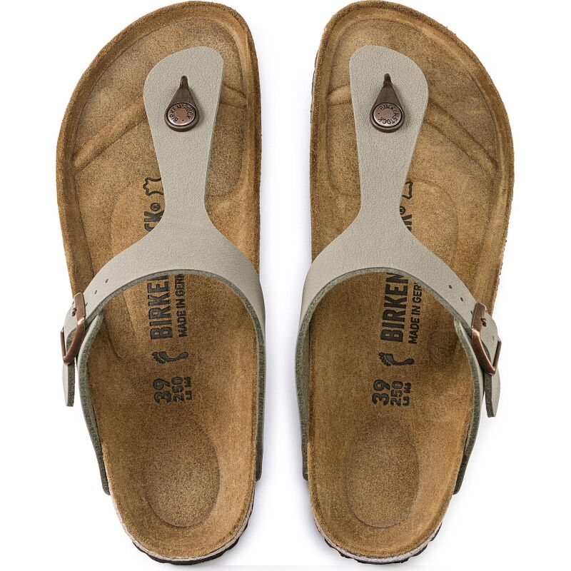 Birkenstock Gizeh Birko-Flor Nubuck Stone Regular
