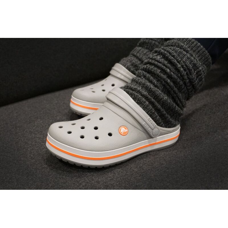 Crocs™ Crocband™ Light Grey/Bright Coral