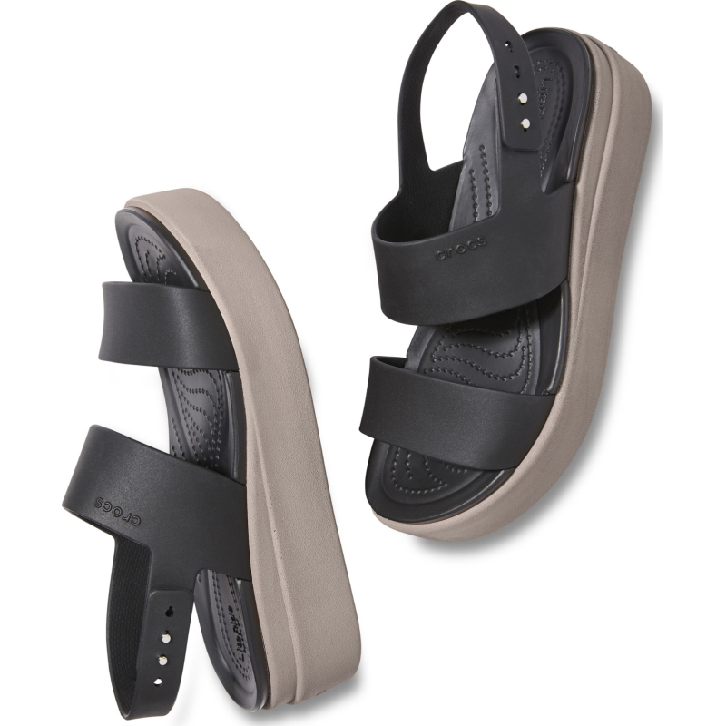 Crocs™ Brooklyn Low Wedge Womens Black/Mushroom