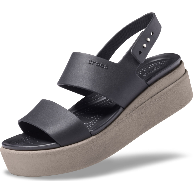 Crocs™ Brooklyn Low Wedge Womens Black/Mushroom