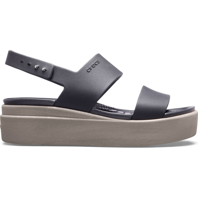 Crocs™ Brooklyn Low Wedge Womens Black/Mushroom