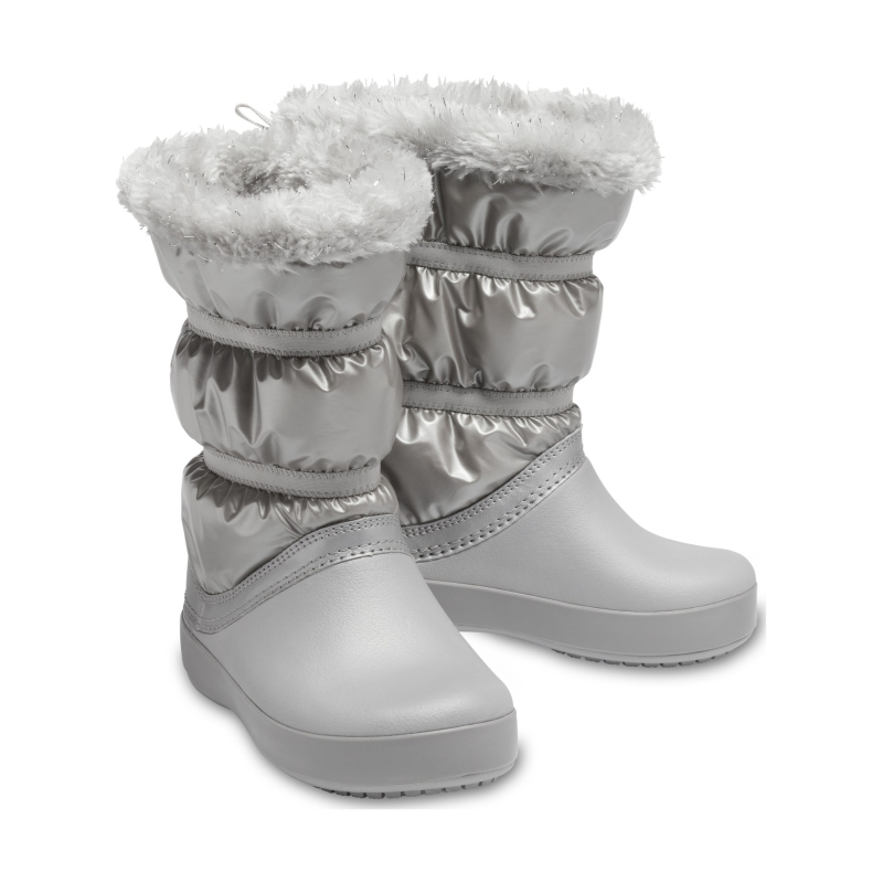 Crocs™ Crocband LodgePoint Metallic Boot Girl's Silver Metallic