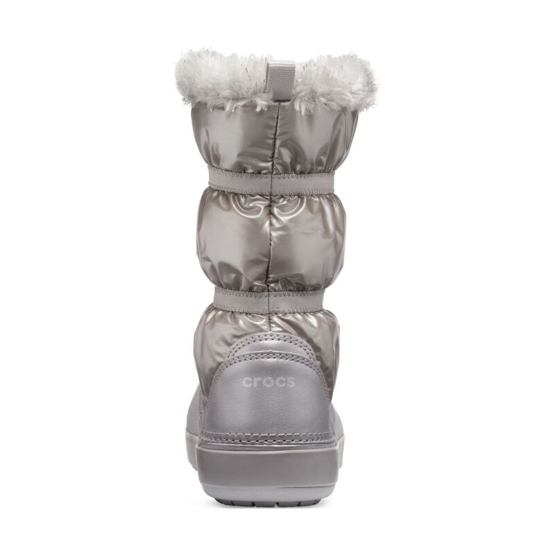 Crocs™ Crocband LodgePoint Metallic Boot Girl's Silver Metallic