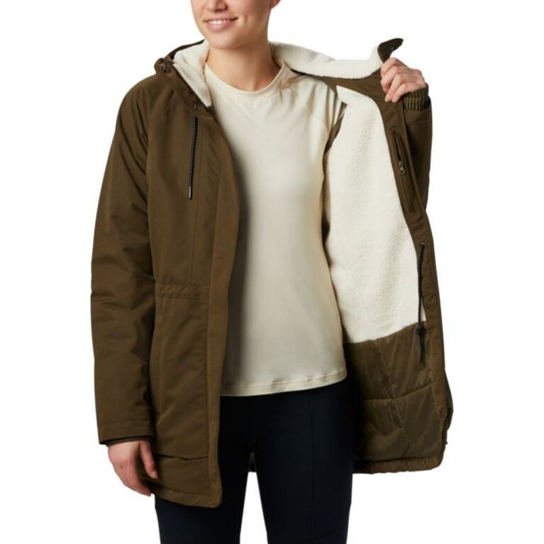 Columbia South Canyon Sherpa Lined Jacket Olive Green