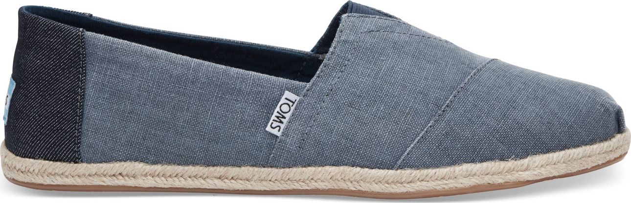 TOMS Coated Linen Rope Men's Alpargata Deep Ocean 41