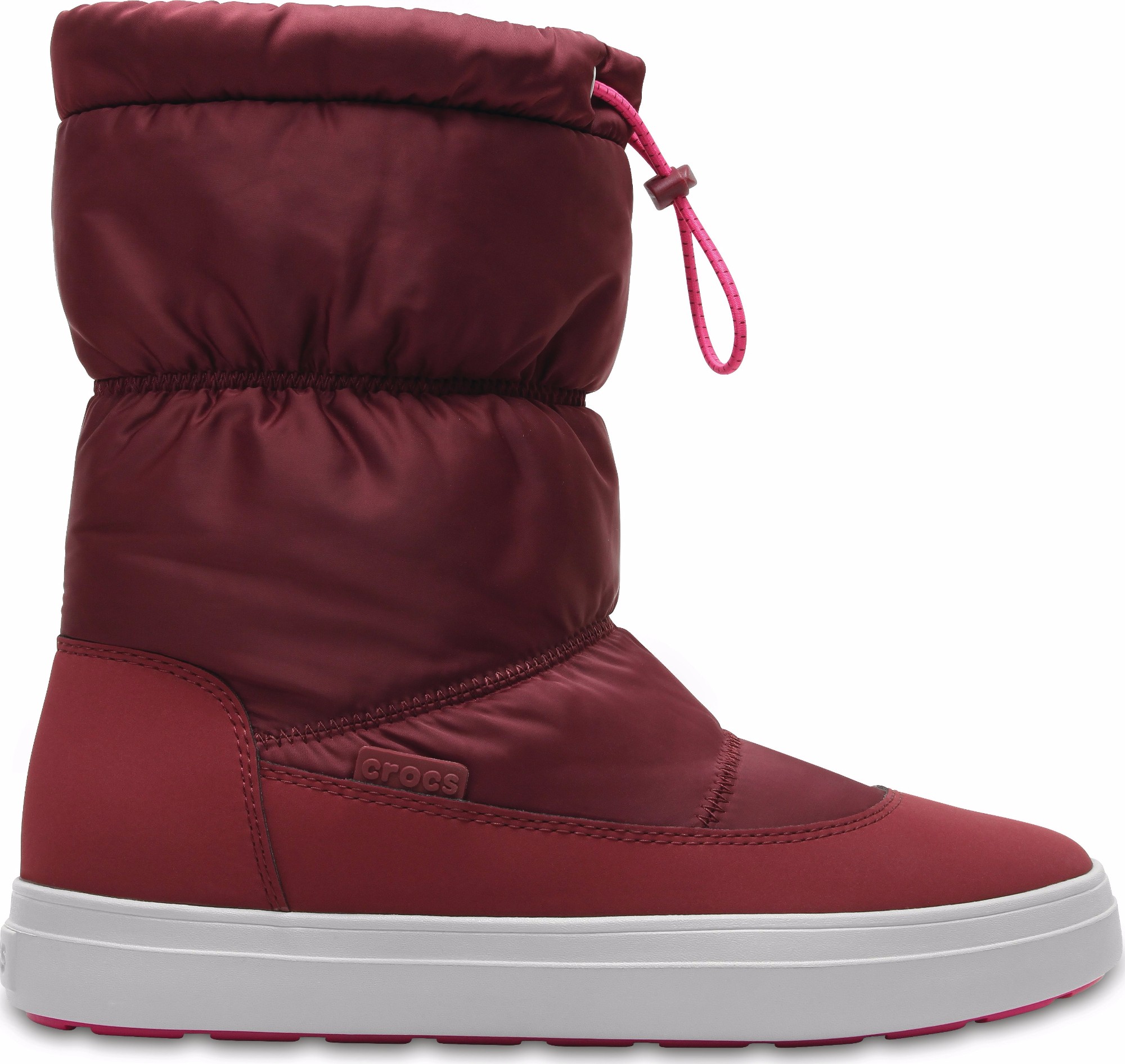 Crocs™ Lodgepoint Shiny Pull-On Boot Garnet/Candy Pink 41