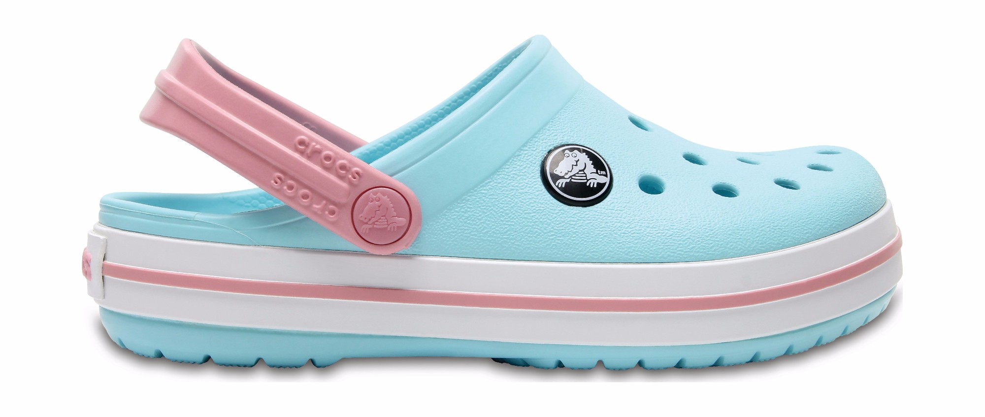 Crocs™ Kids' Crocband Clog Ice Blue/White 29