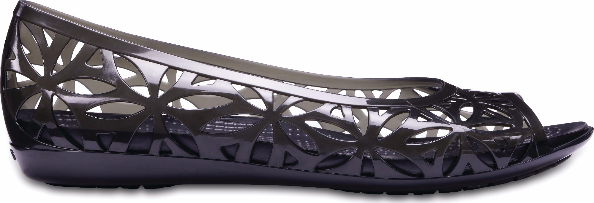 crocs isabella jelly flat black