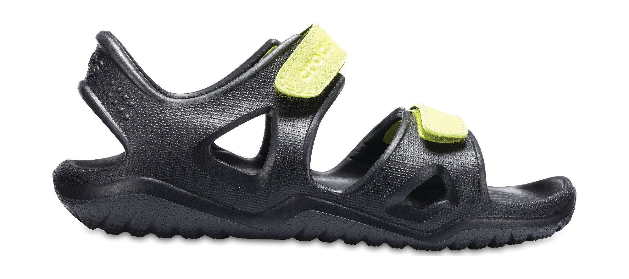 Crocs™ Kids' Swifwater River Sandal Black/Volt Green 33,5