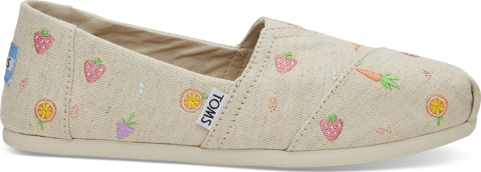 TOMS Farmers Market Embroidery Women's Alpargata Natural 38