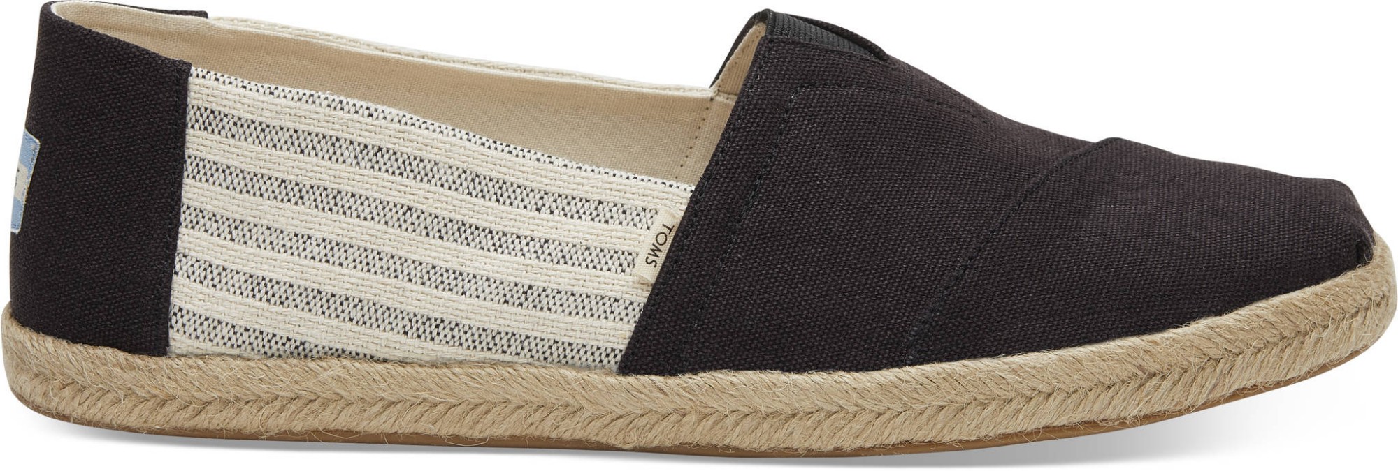 TOMS Canvas Ivy League on Rope Men's Alpargata Black 43