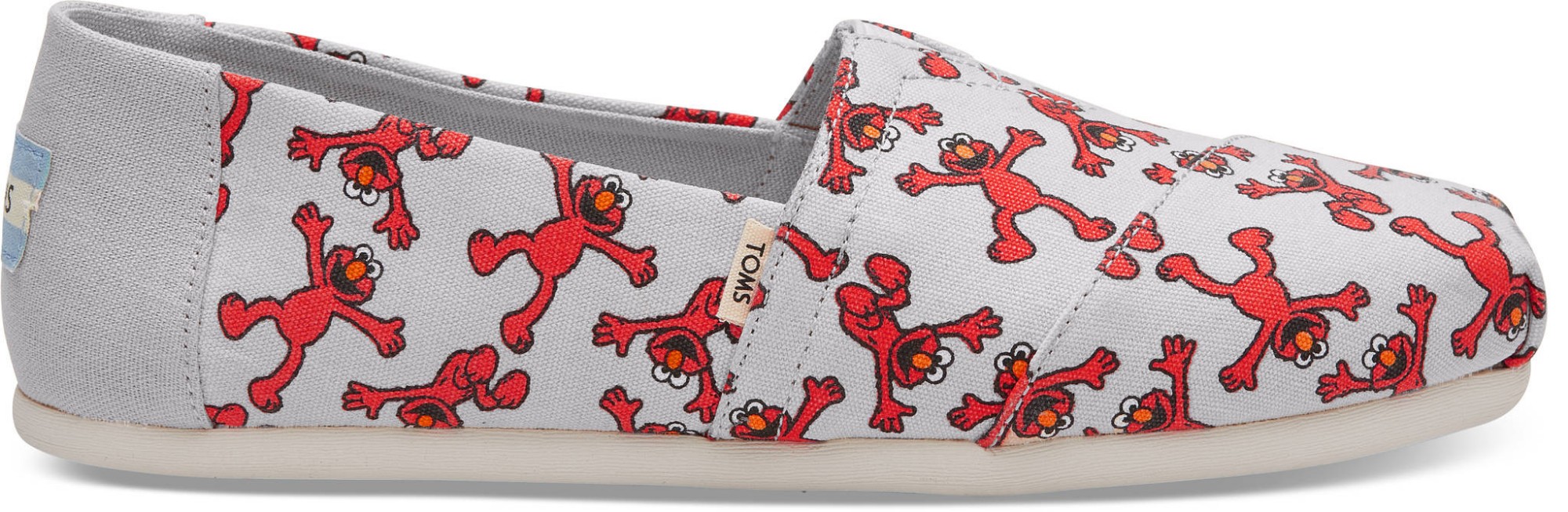 TOMS Elmo Printed Canvas Women's Alpargata Light Grey 39