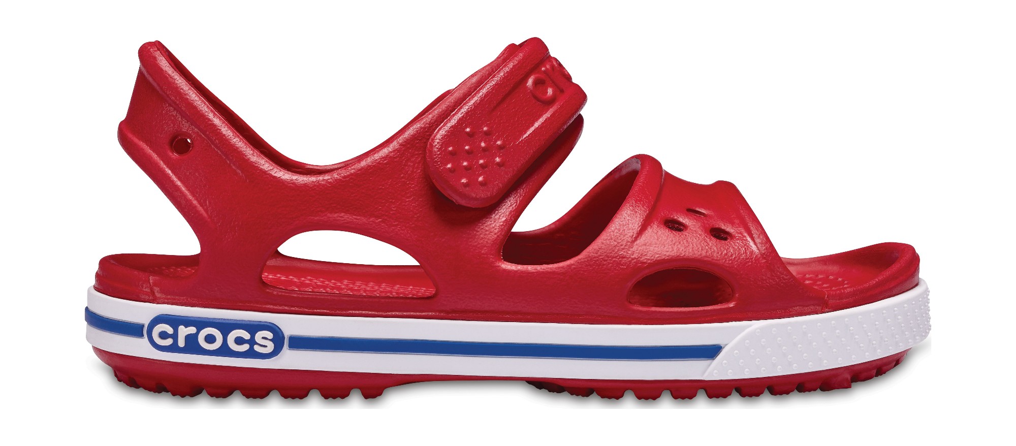 Crocs™ Kids' Crocband II Sandal PS Pepper/Blue Jean 28