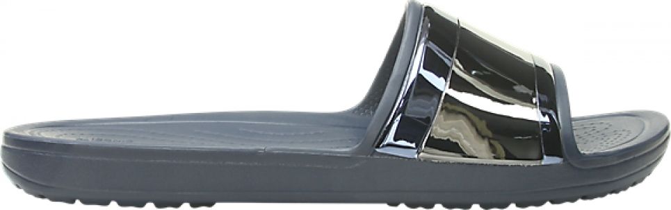 women's crocs sloane metalblock slide