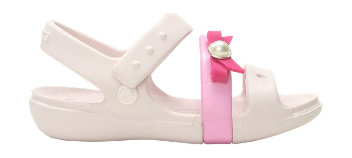 Crocs™ KEELEY CHARM SANDAL KID'S Barely Pink 22