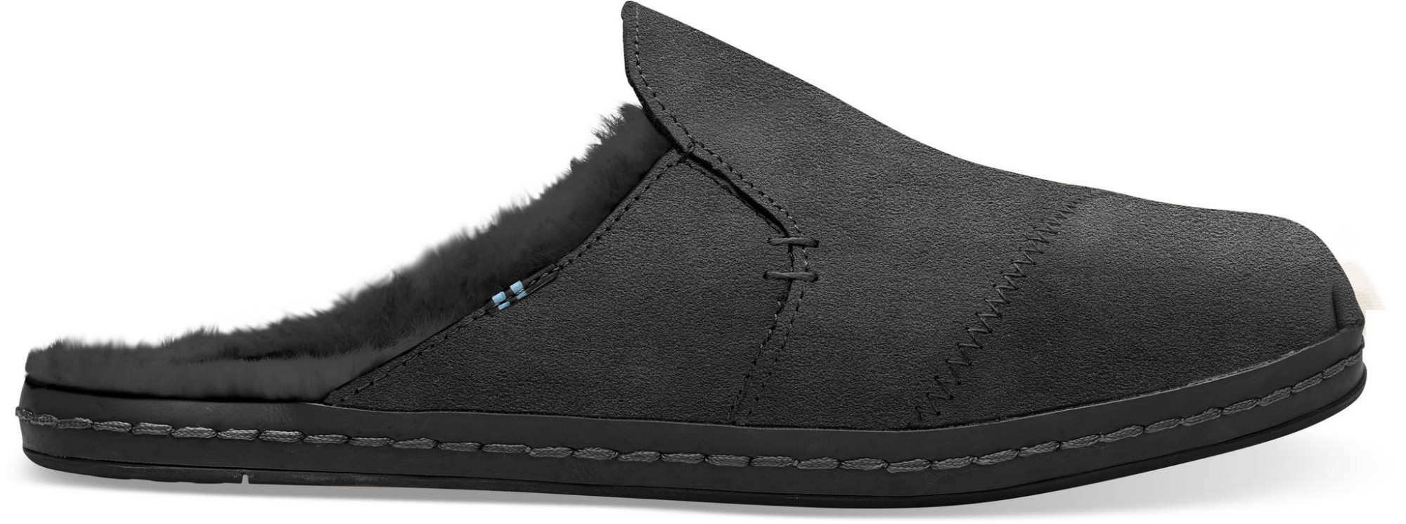 TOMS Suede Faux Fur Women's Nova Leather Wrap Black 39