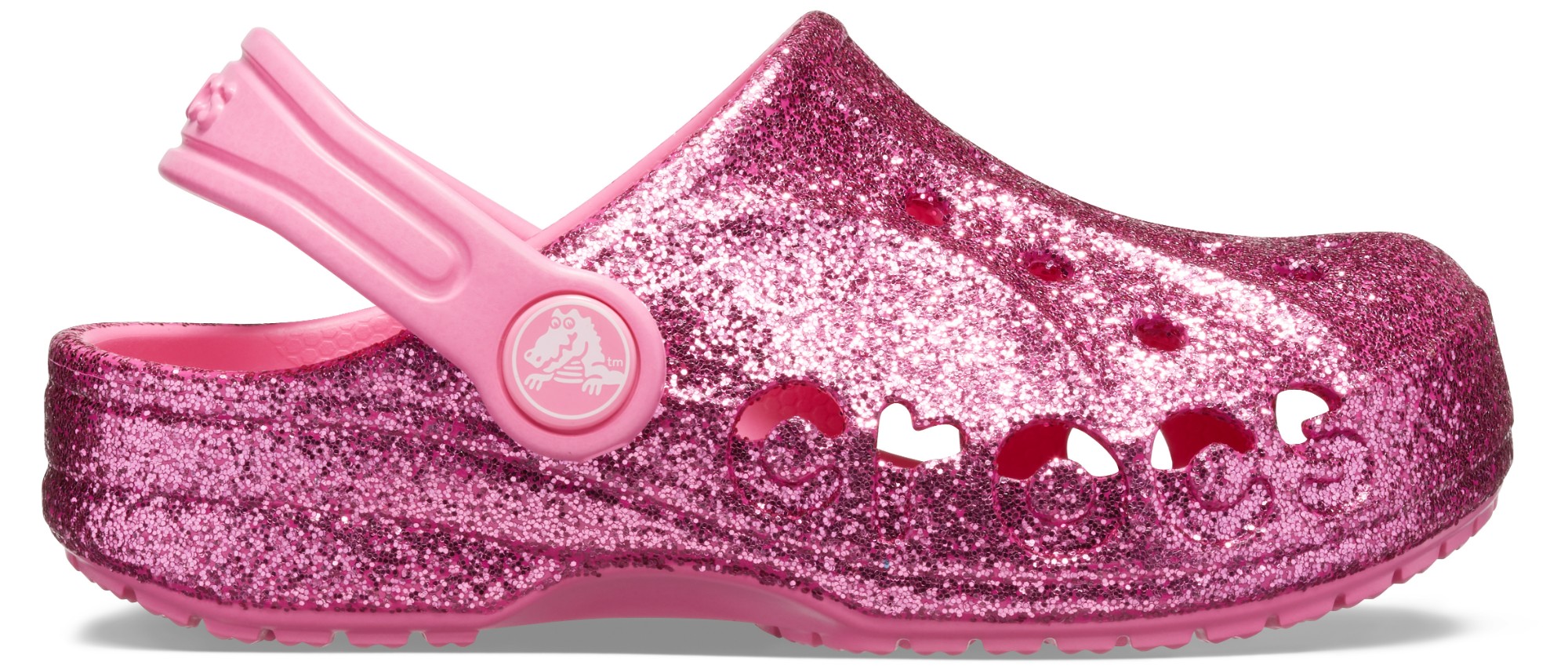 Crocs™ Baya Glitter Clog Kid's Pink Lemonade 32