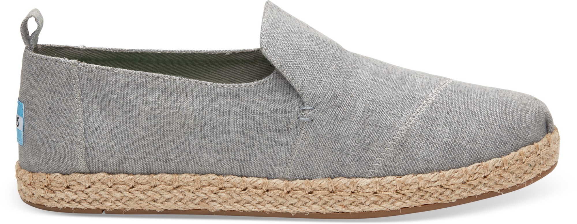 TOMS Slub Chambray Women's Deconstructed Alpargata Drizzle Grey 40