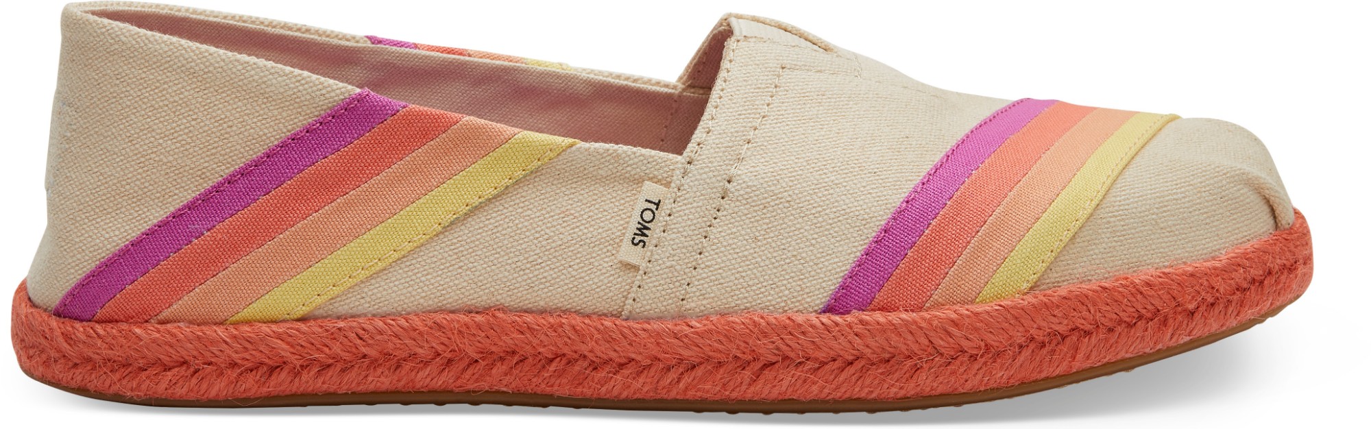 TOMS Canvas Multi Color Sunset Women's Alpargata Natural 39