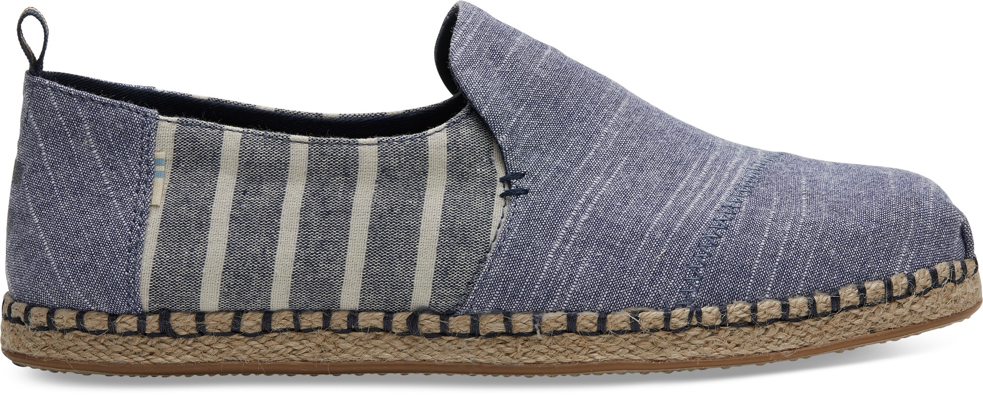 TOMS Cabana Stripe Mix Men's Deconstructed Alp Navy 46