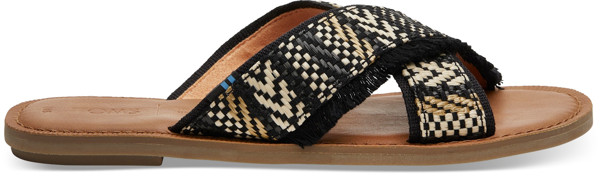 TOMS Geometric Woven Women's Viv Sandal Black 38