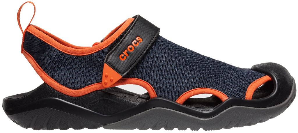 Crocs™ Swiftwater Mesh Deck Sandal Men's Navy/Tangerine 44,5