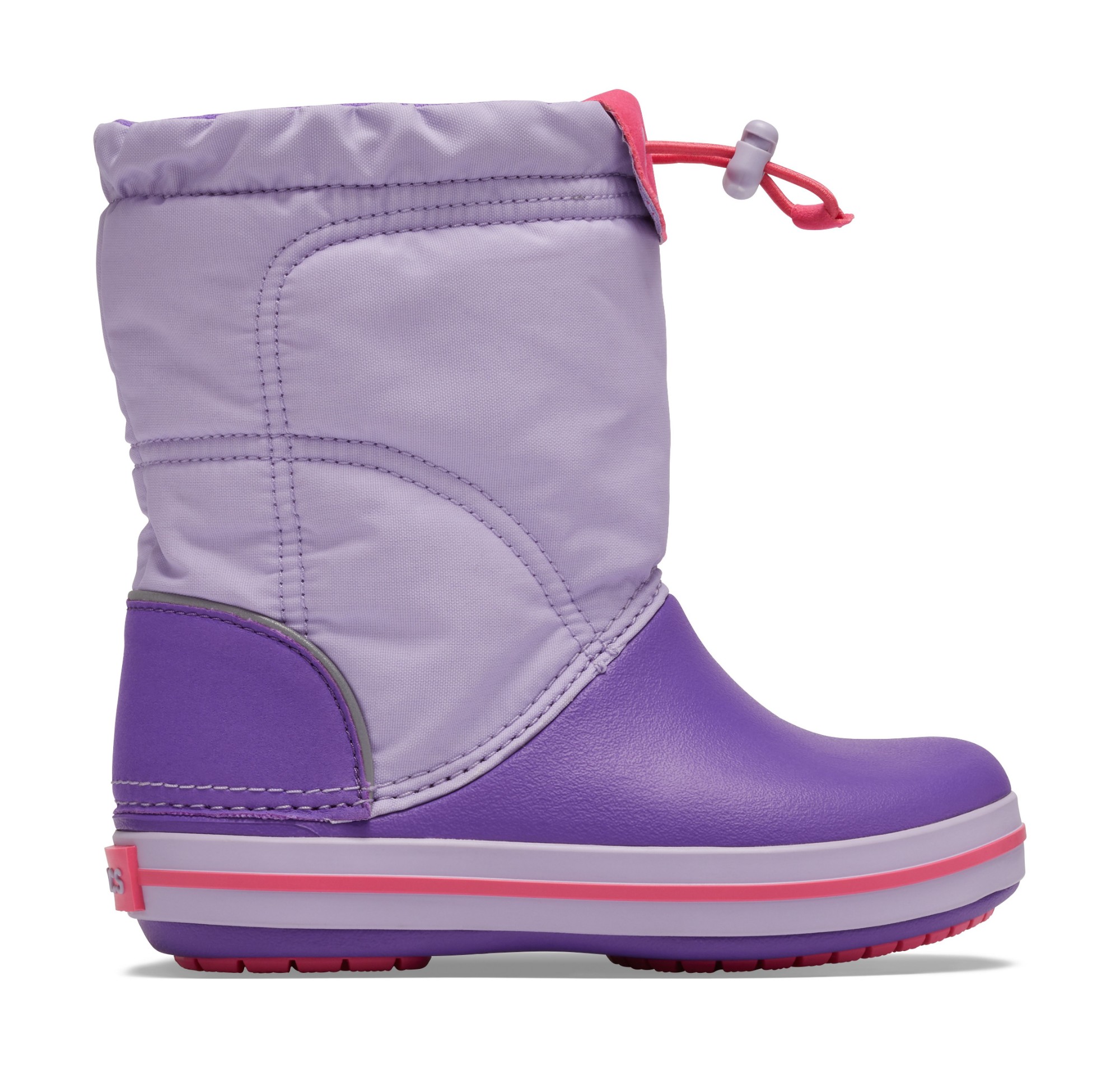 Crocs™ Kids' Crocband Lodgepoint Boot Lavender/Neon Purple 30
