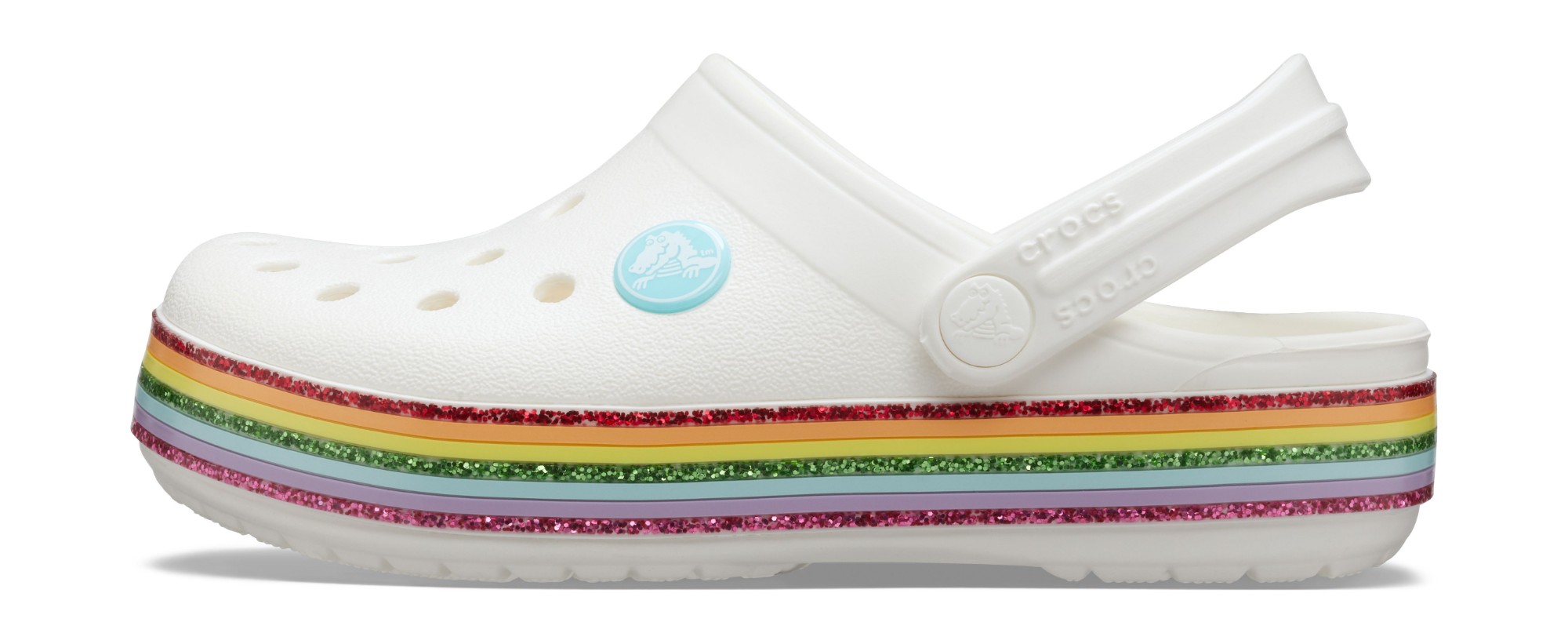 crocband rainbow clog