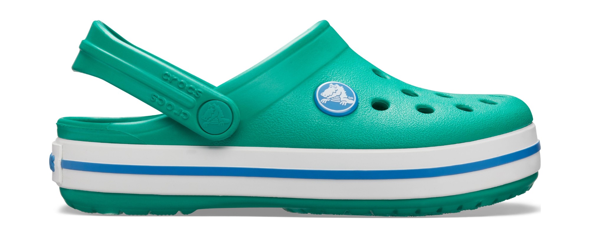 Crocs™ Kids' Crocband Clog Deep Green/Prep Blue 30