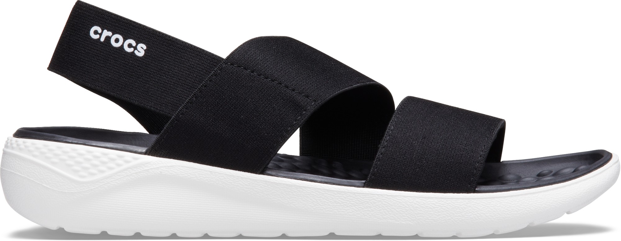 Crocs™ Literide Stretch Sandal Womens Black/White 39,5