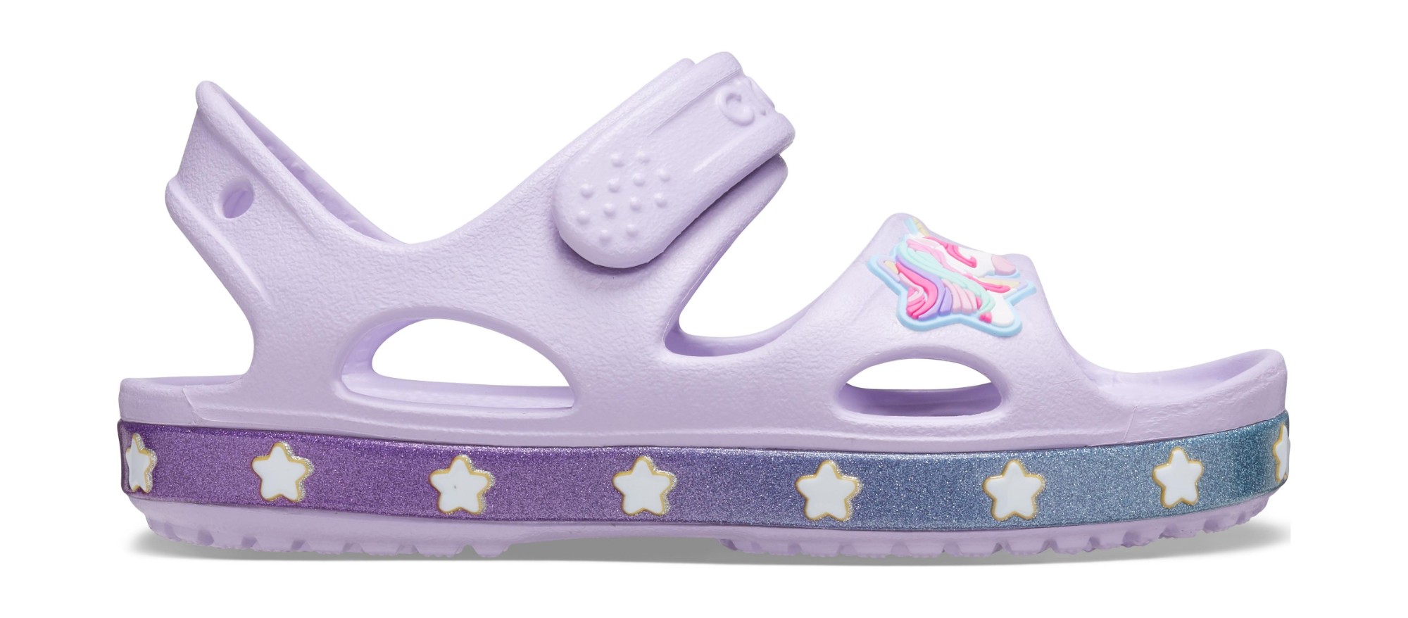 Crocs™ Funlab Unicorn Charm Sandal Kids Lavender 29
