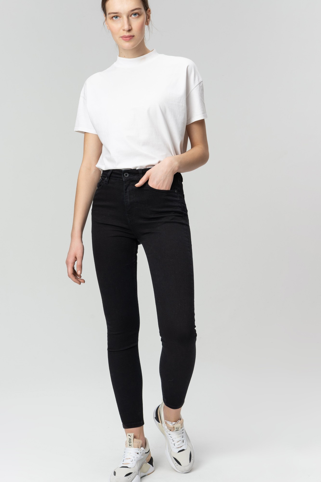 AUDIMAS Aptempti tamprūs džinsai 2011-141 Black 29