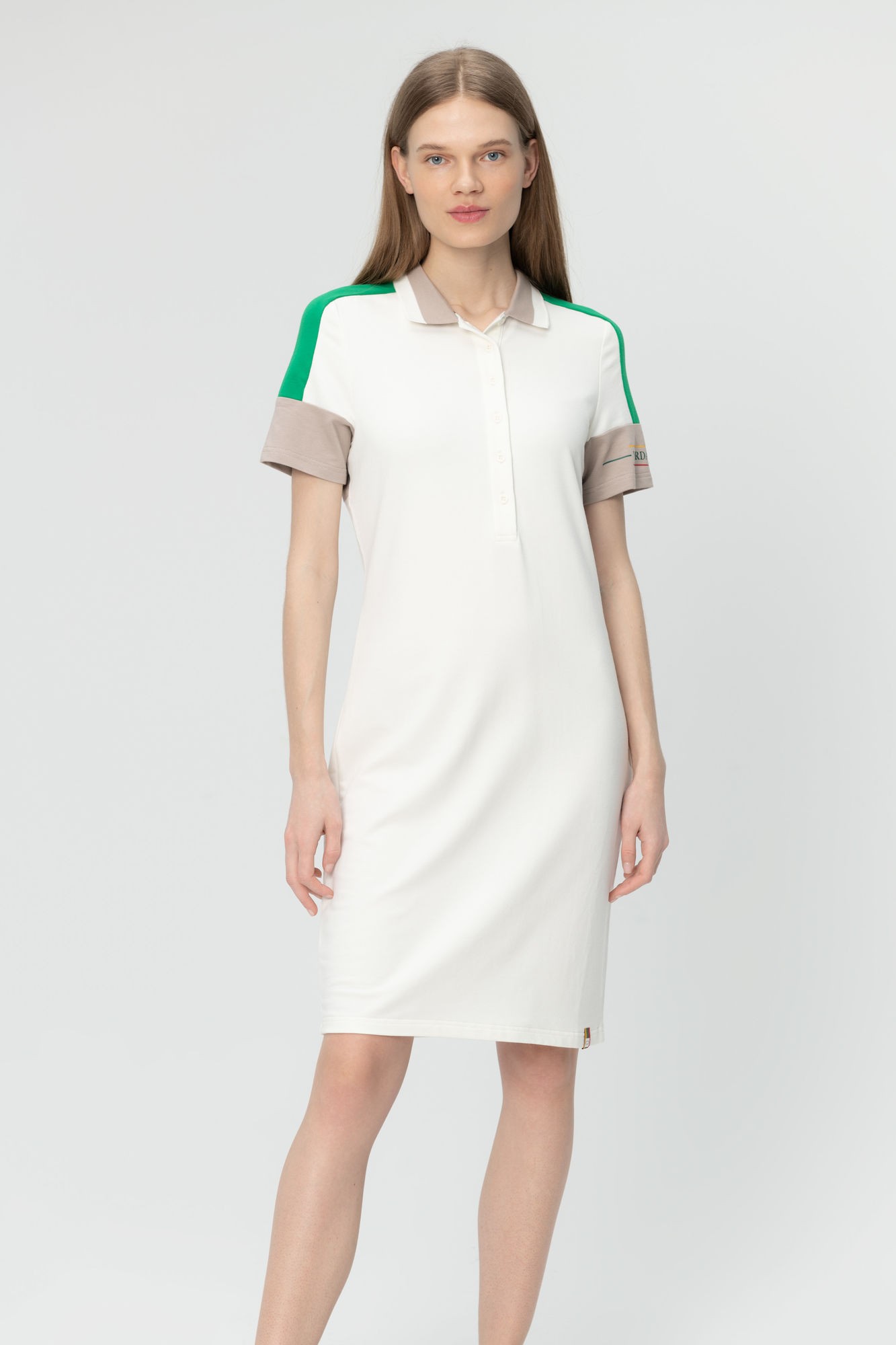 AUDIMAS Švelnaus modalo polo suknelė 20LT-010 Blanc De Blanc XL